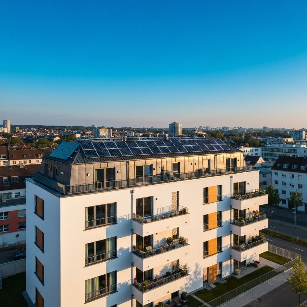 Mehrfamilienhaus mit Solaranlage